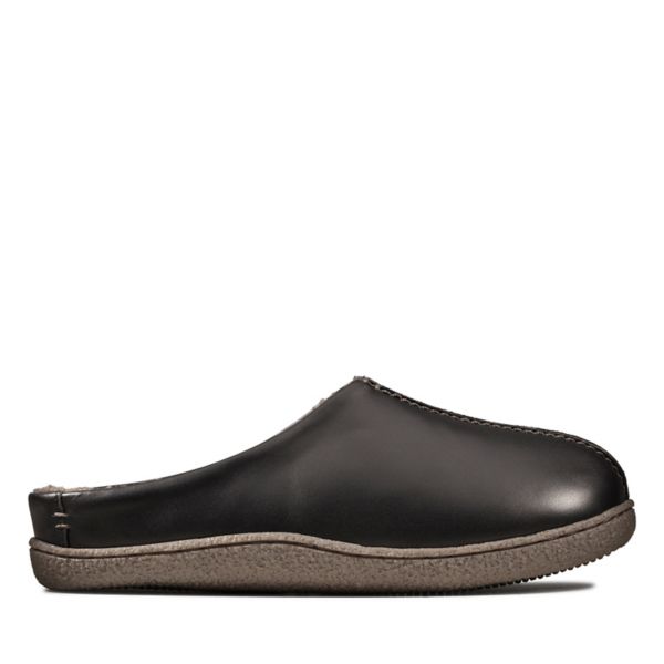 Clarks Mens Relaxed Style Slippers Black | CA-583264